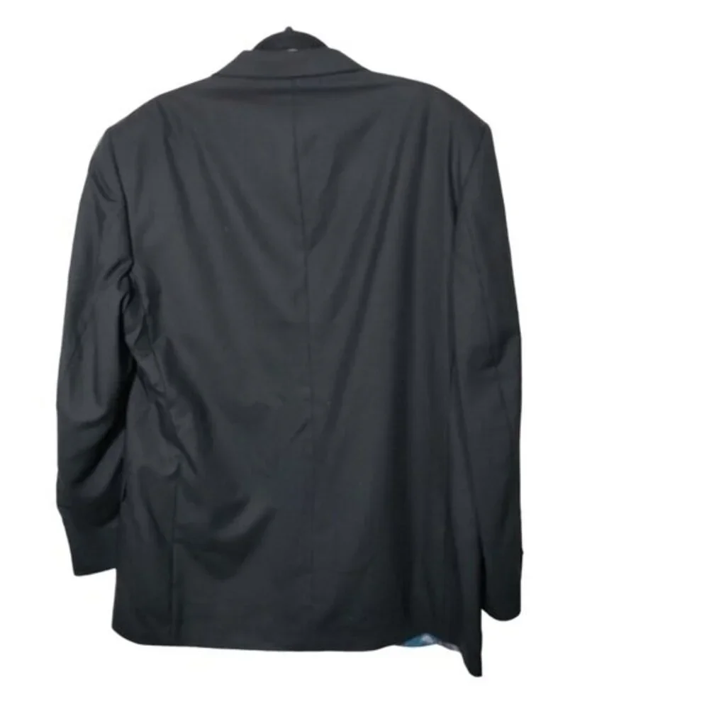 Oscar De La Renta Black Wool‎ Men's Sport Coat Blazer Size 42L